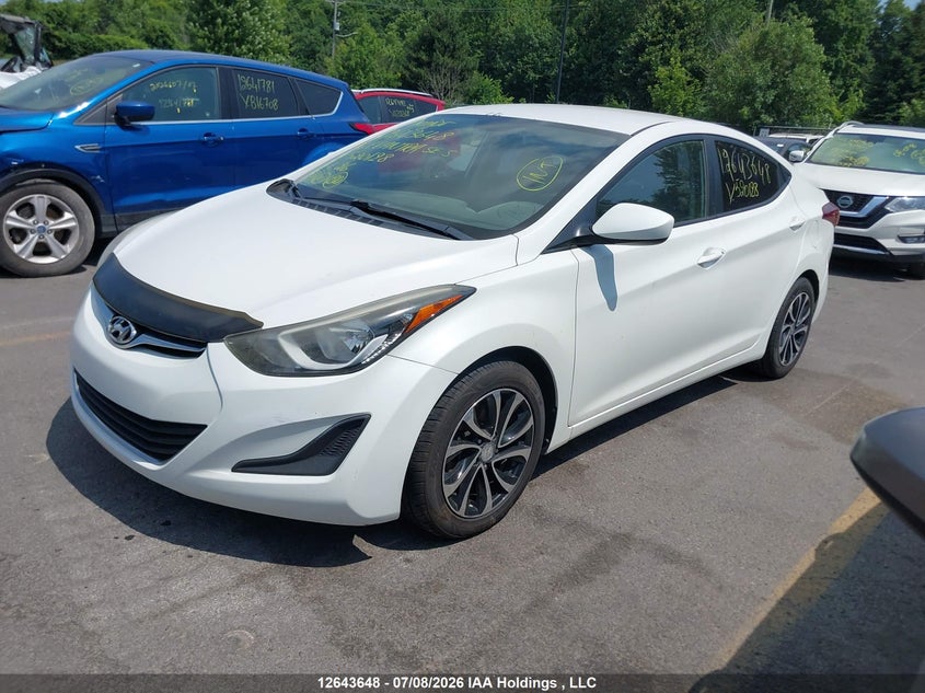 2014 Hyundai Elantra, Затоплення, IAAI, VIN 5NPDH4AE8EH520128 — фото 2