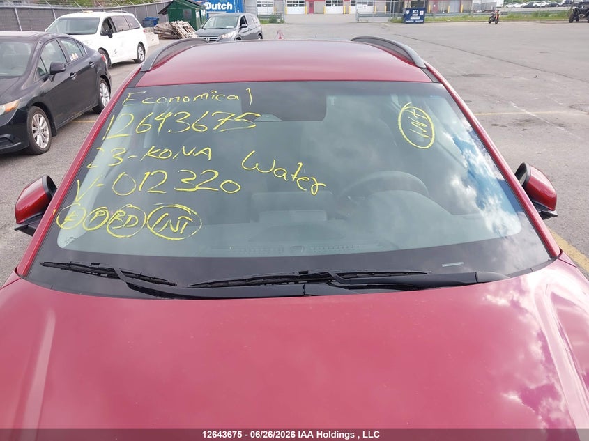2023 Hyundai Kona Essential Awd VIN: KM8K1CAB2PU012320 Lot: 12643675