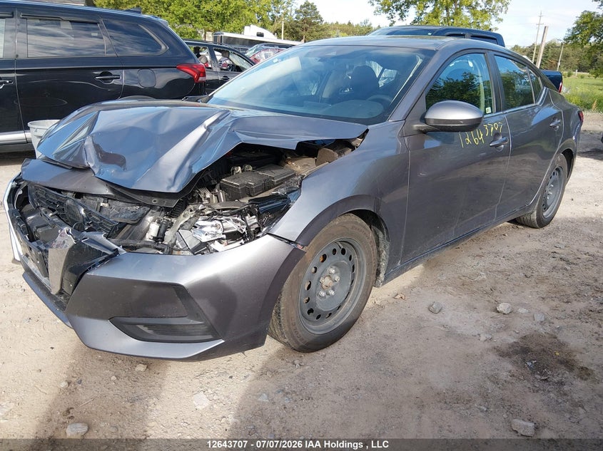 2020 Nissan Sentra S/S Plus, Front, IAAI, VIN 3N1AB8BV9LY242708 — photo 2
