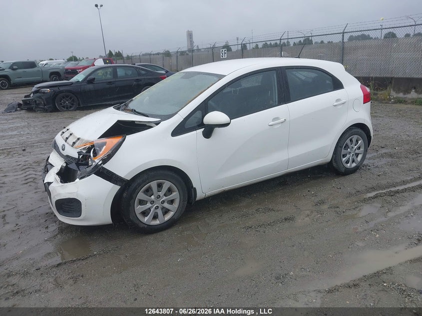 2014 Kia Rio, Front, IAAI, VIN KNADM5A39E6955828 — photo 2