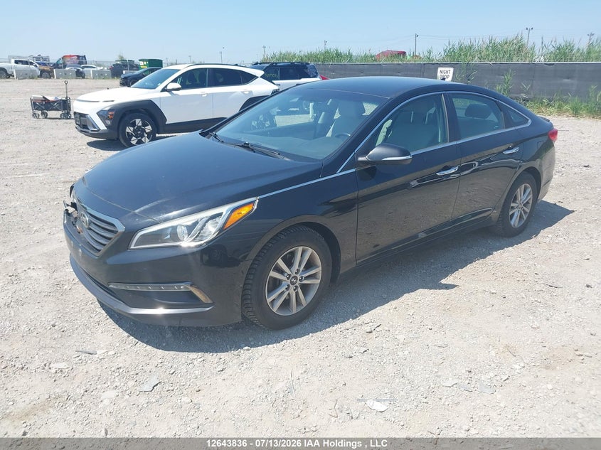 2015 Hyundai Sonata, Удар спереду, IAAI, VIN 5NPE24AF6FH225173 — фото 2