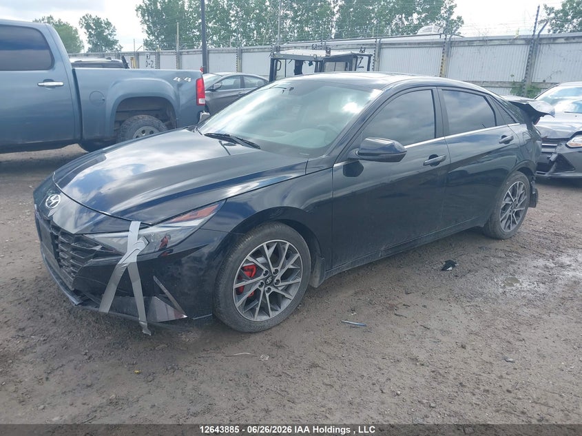 Vin: kmhln4ag3mu169375, lot: 3045044, hyundai elantra ultimate ivt with two-tone interior 20212
