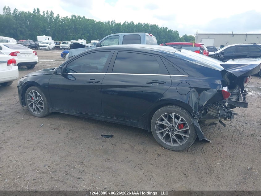 Vin: kmhln4ag3mu169375, lot: 3045044, hyundai elantra ultimate ivt with two-tone interior 20213