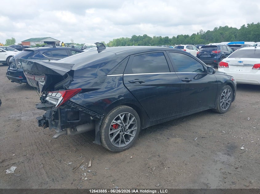 Vin: kmhln4ag3mu169375, lot: 3045044, hyundai elantra ultimate ivt with two-tone interior 20214
