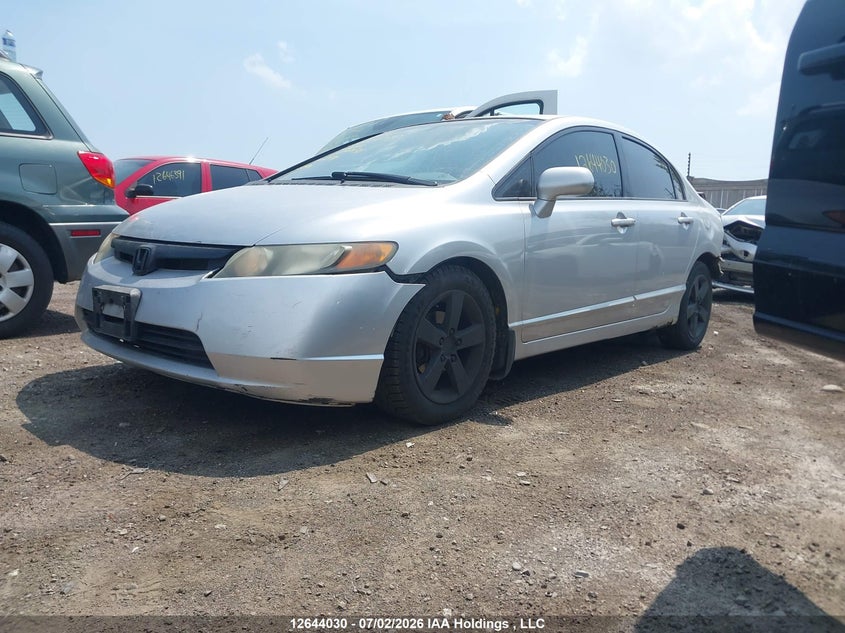 2007 Honda Civic, Rear, IAAI, VIN 2HGFA16517H019731 — photo 2