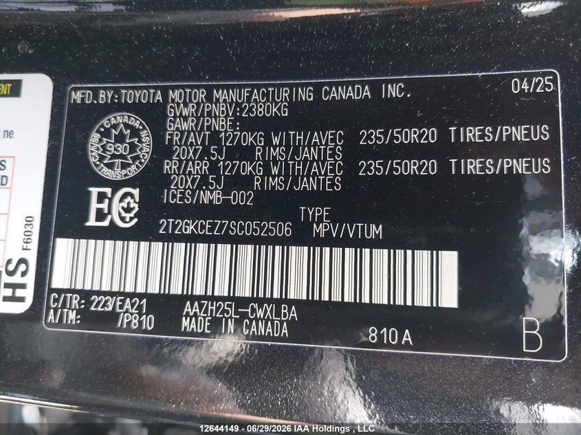 2025 LEXUS NX SPORT UTILITY VEHICLE 2.5L I-4 DI, DOHC, VVT, 189HP