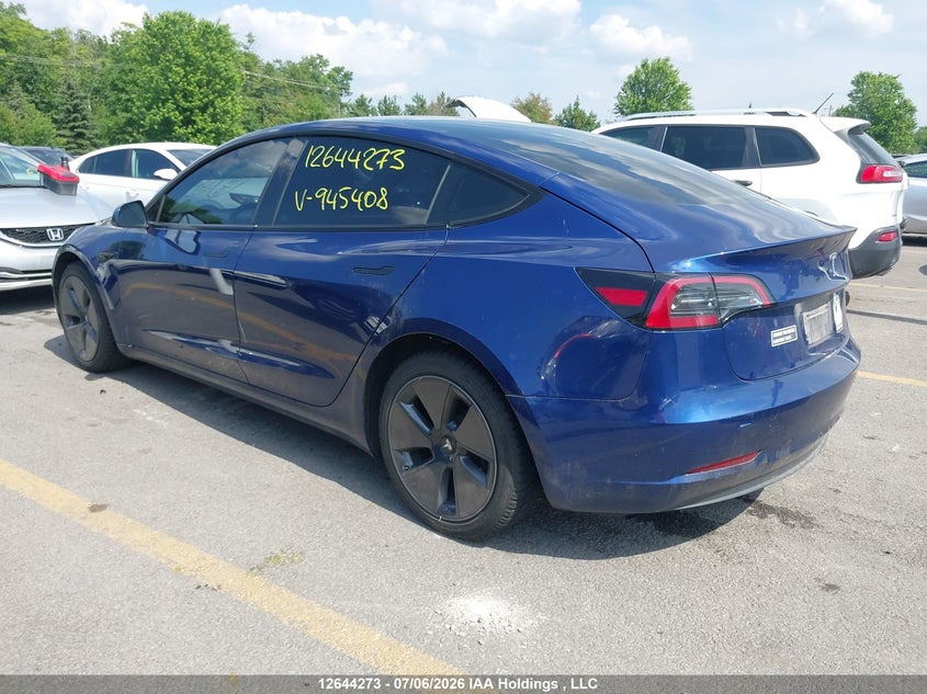 Vin: lrw3e1fa7pc945408, lot: 3045455, tesla model 3 rwd 20233