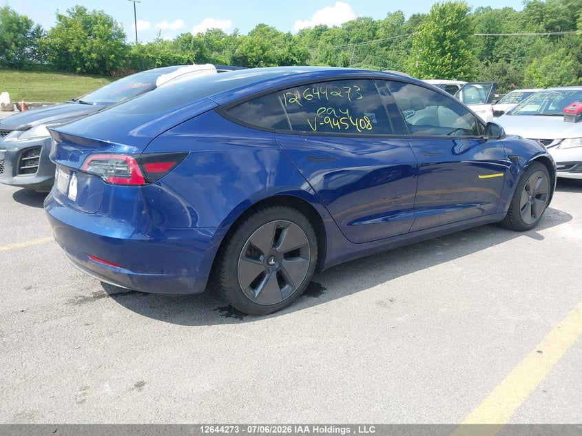 Vin: lrw3e1fa7pc945408, lot: 3045455, tesla model 3 rwd 20234