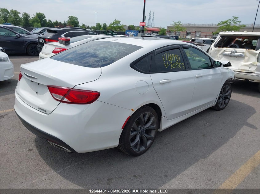 Vin: 1c3cccbg1fn707253, lot: 3045629, chrysler 200 20154