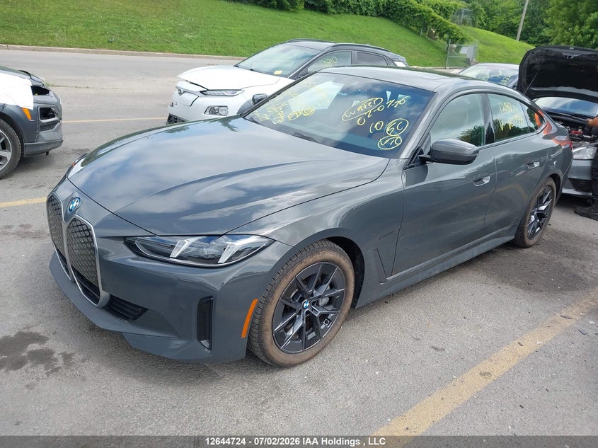 2025 BMW i4, Water, IAAI, VIN WBY23HD01SFV09943 — photo 2