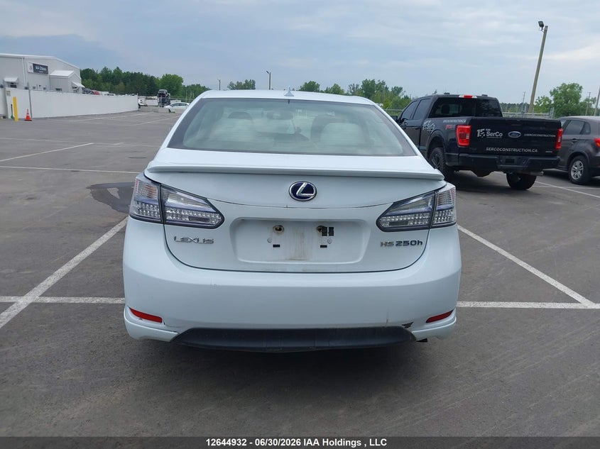2010 Lexus Hs 250H VIN: JTHBB1BA6A2013273 Lot: 12644932