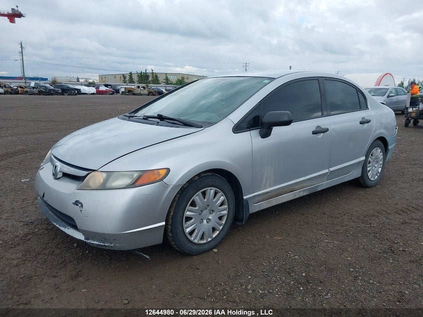 2008 Honda Civic, Rear, IAAI, VIN 2HGFA16228H106318 — photo 2