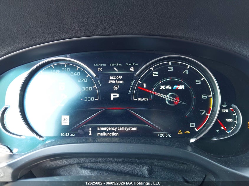 2020 BMW X4 M Competition VIN: 5YMUJ0C08LLU67381 Lot: 12625682X