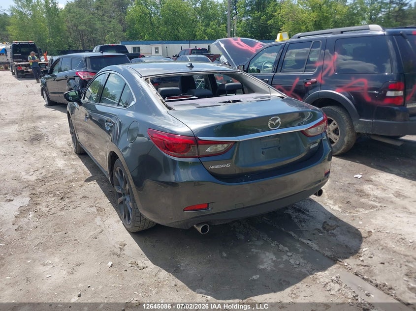 Vin: jm1gl1w58h1113568, lot: 3046341, mazda 6 grand touring 20173