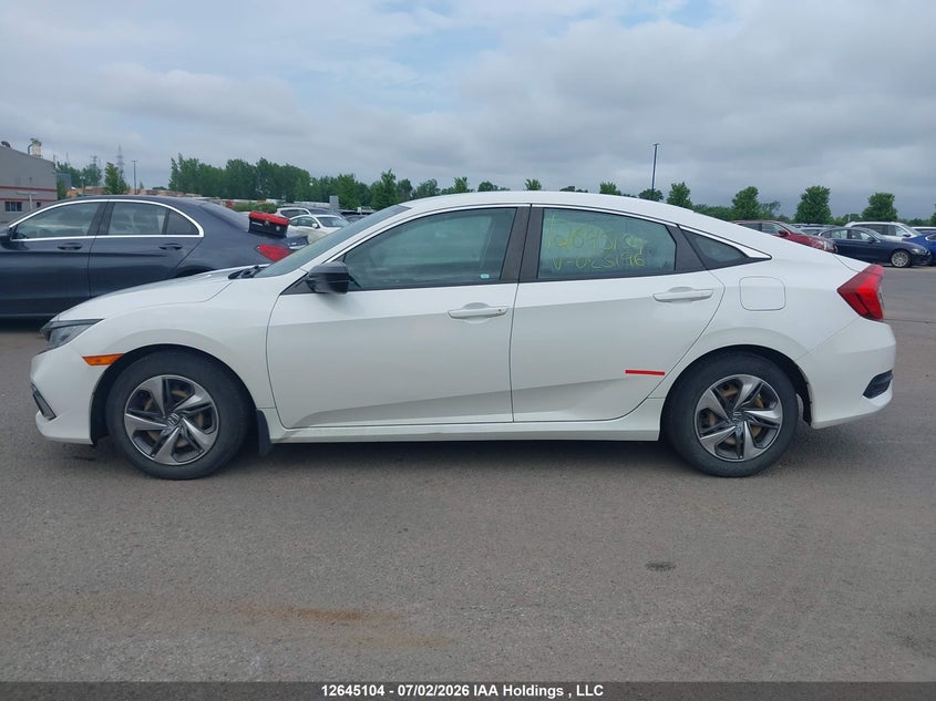 2019 HONDA CIVIC SEDAN 2.0L I-4 DOHC, VVT, 158HP