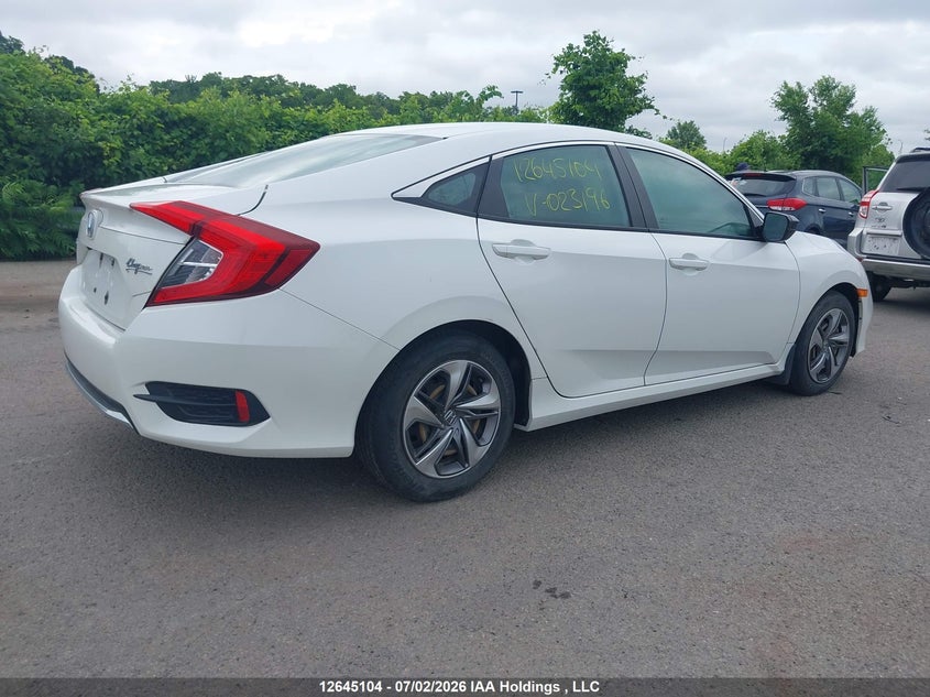 2019 HONDA CIVIC SEDAN 2.0L I-4 DOHC, VVT, 158HP