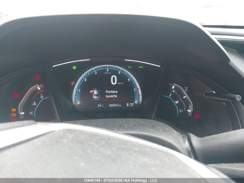 2019 HONDA CIVIC SEDAN 2.0L I-4 DOHC, VVT, 158HP