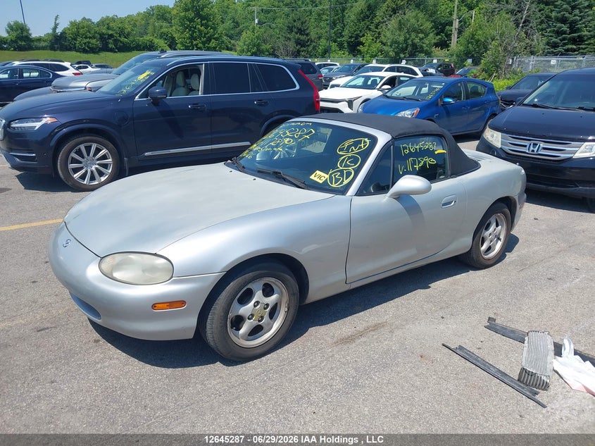 1999 Mazda MX-5, Затопление, IAAI, VIN JM1NB3538X0117890 — фото 2