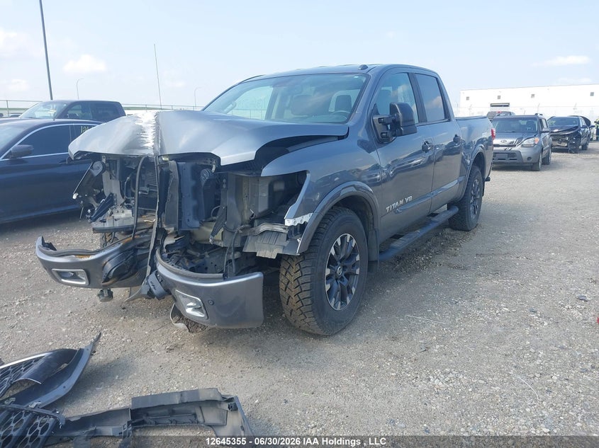 2018 Nissan Titan Platinum/Pro-4X/S/Sl Midnight Edition/Sv/Sv Midnight Edition, Front, IAAI, VIN 1N6AA1E50JN533981 — photo 2