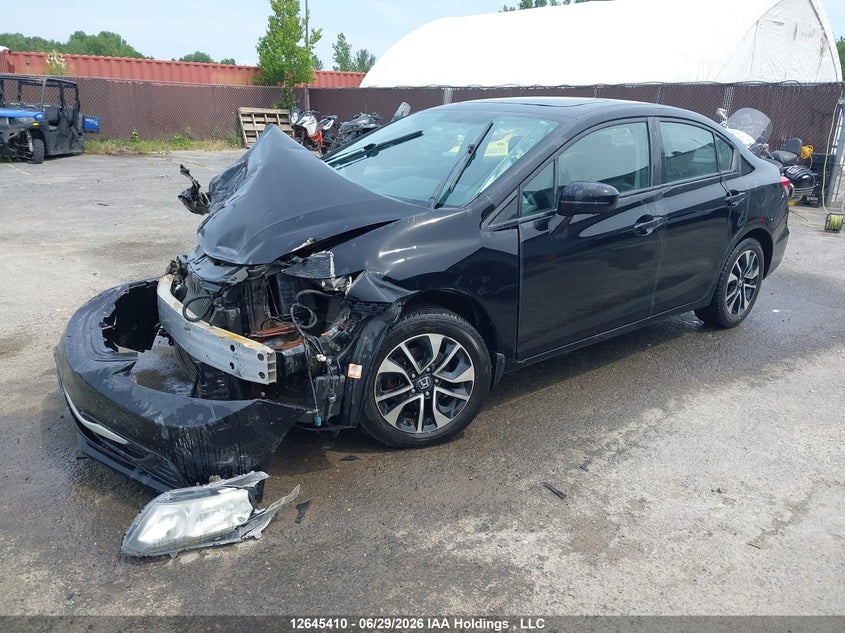 2015 Honda Civic, Front, IAAI, VIN 2HGFB2F53FH004522 — photo 2