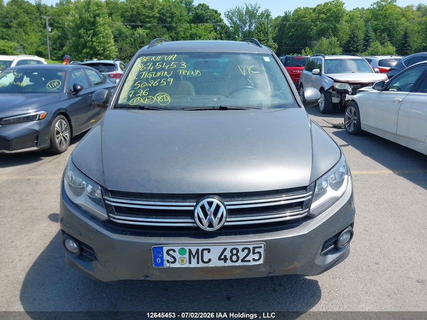 2015 Volkswagen Tiguan Comfortline/Highline/Special Edition/Trendline VIN: WVGJV7AX7FW502659 Lot: 12645453