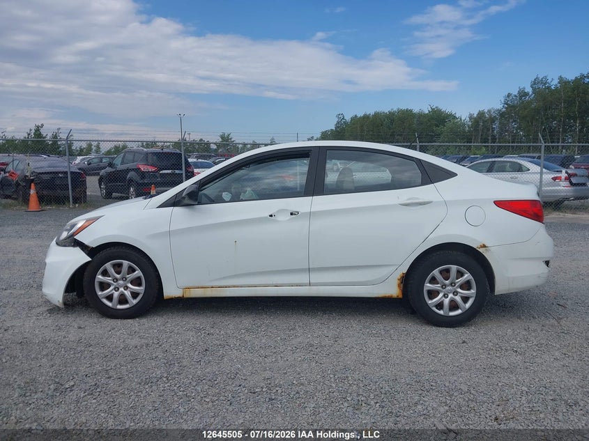 2013 Hyundai Accent Gls/Gs VIN: KMHCT4AE4DU297242 Lot: 12645505