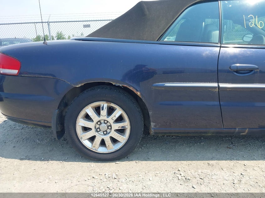2004 CHRYSLER SEBRING CABRIO 2.7L V6 FI DOHC F