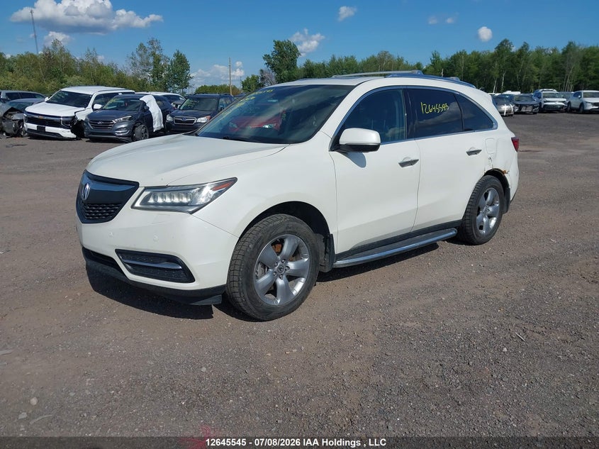 2015 Acura MDX, Левый бок, IAAI, VIN 5FRYD4H83FB503670 — фото 2