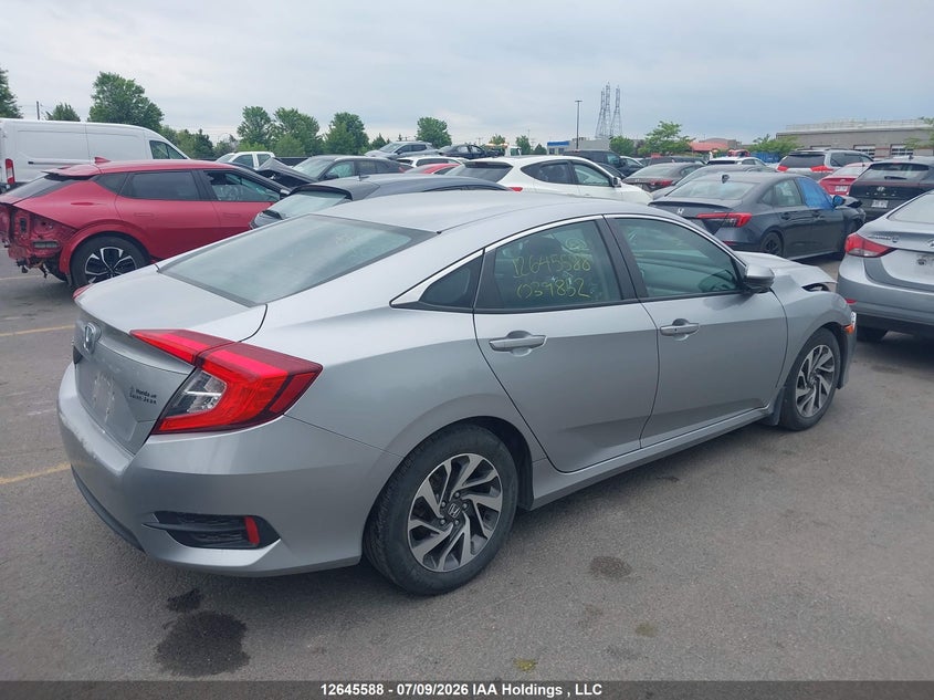 Vin: 2hgfc2f81jh039852, lot: 3046862, honda civic ex 20184