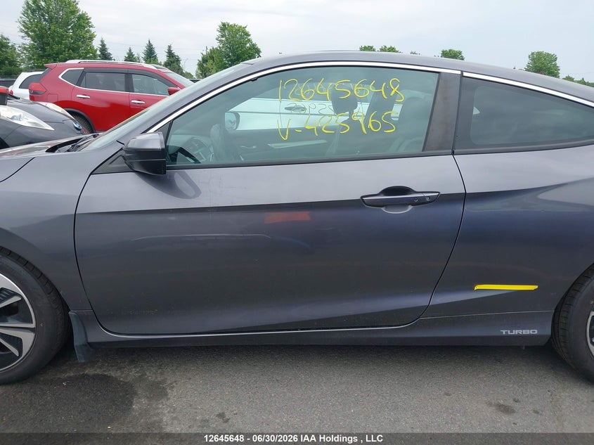 2016 HONDA CIVIC COUPE 1.5L I-4 DI, DOHC, VVT, TURBO, 174HP