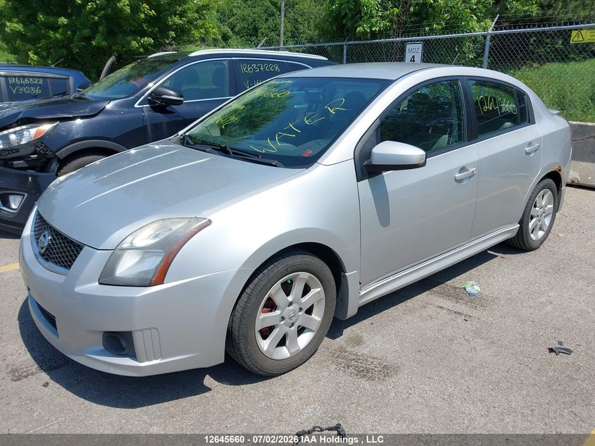 2012 Nissan Sentra, Water, IAAI, VIN 3N1AB6AP8CL706172 — photo 2