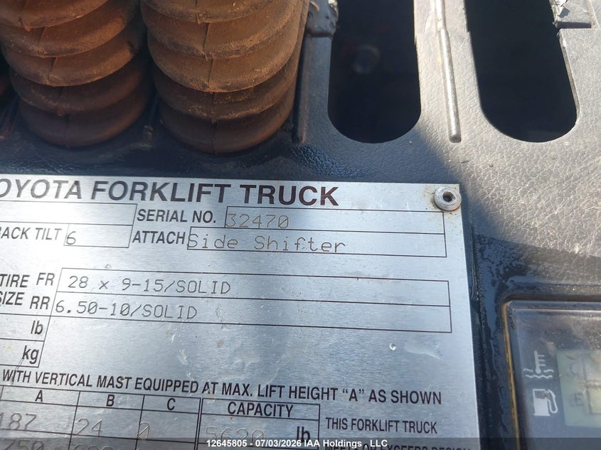 2012 TOYOTA FORKLIFT 8FD35U N/A N/A