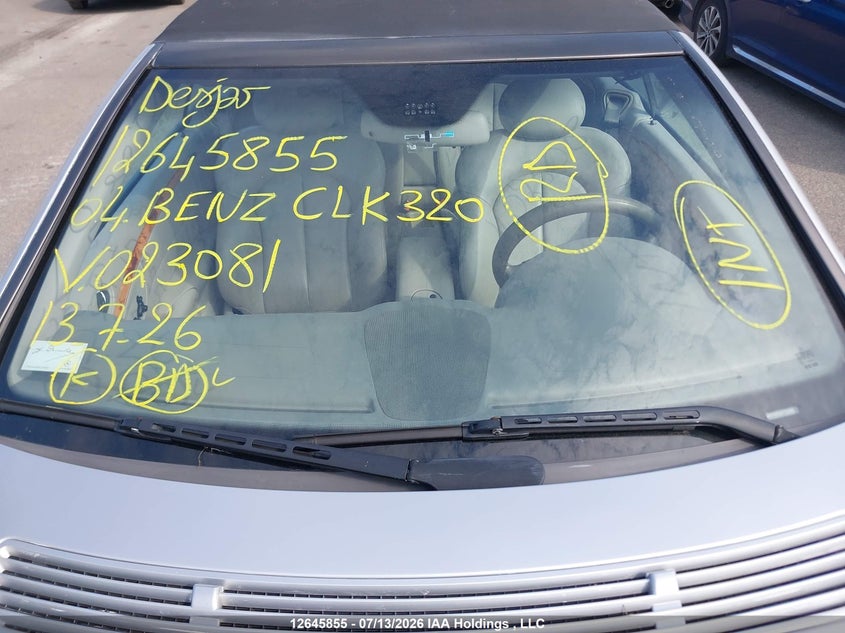2004 Mercedes-Benz Clk 320 VIN: WDBTK65G34T023081 Lot: 12645855