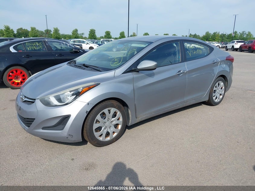 2015 Hyundai Elantra, Затопление, IAAI, VIN 5NPDH4AE2FH570198 — фото 2