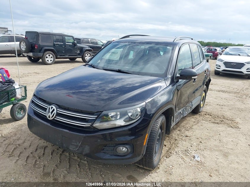 2016 Volkswagen Tiguan Comfortline/Highline/Special Edition, Левый бок, IAAI, VIN WVGJV7AX1GW588908 — фото 2