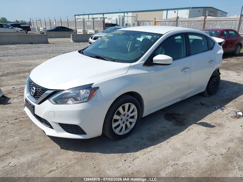 2019 Nissan Sentra S/Sv/Sr/Sl, Front, IAAI, VIN 3N1AB7AP6KY432882 — photo 2