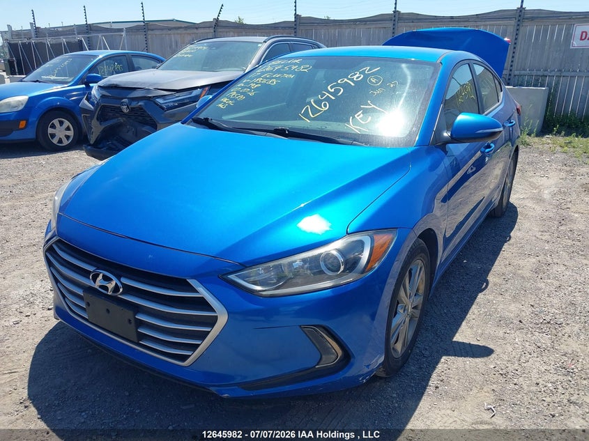 Vin: kmhd84lf2hu185685, lot: 3047280, hyundai elantra 20172