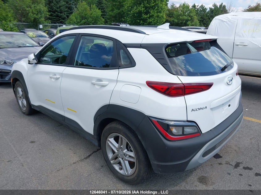 Vin: km8k12ab6nu787615, lot: 3047349, hyundai kona essential 20223