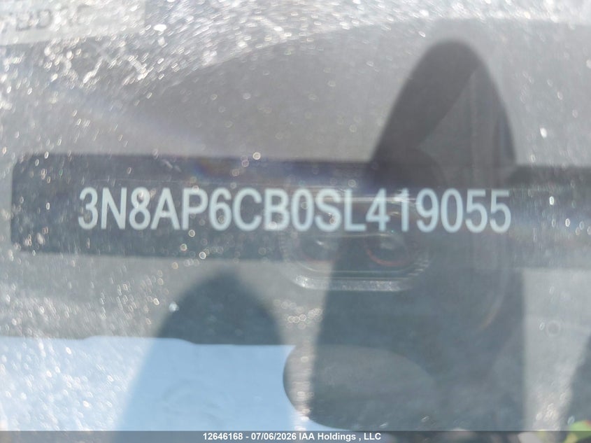 2025 Nissan Kicks Sv VIN: 3N8AP6CB0SL419055 Lot: 12646168