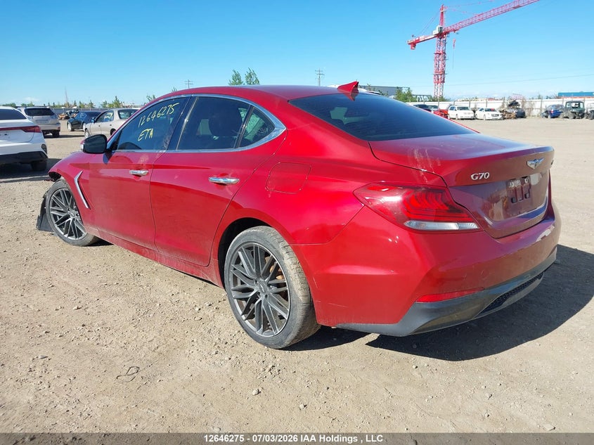 Vin: kmtg64laxku016146, lot: 3047587, genesis g70 2.0t elite 20193