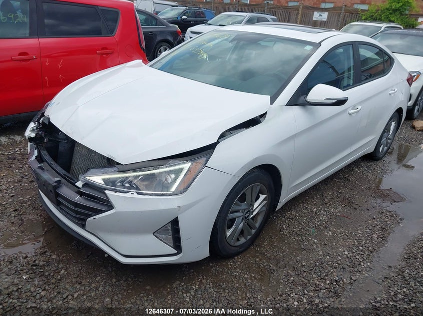 2019 Hyundai Elantra Preferred, Front, IAAI, VIN KMHD84LF3KU837849 — photo 2