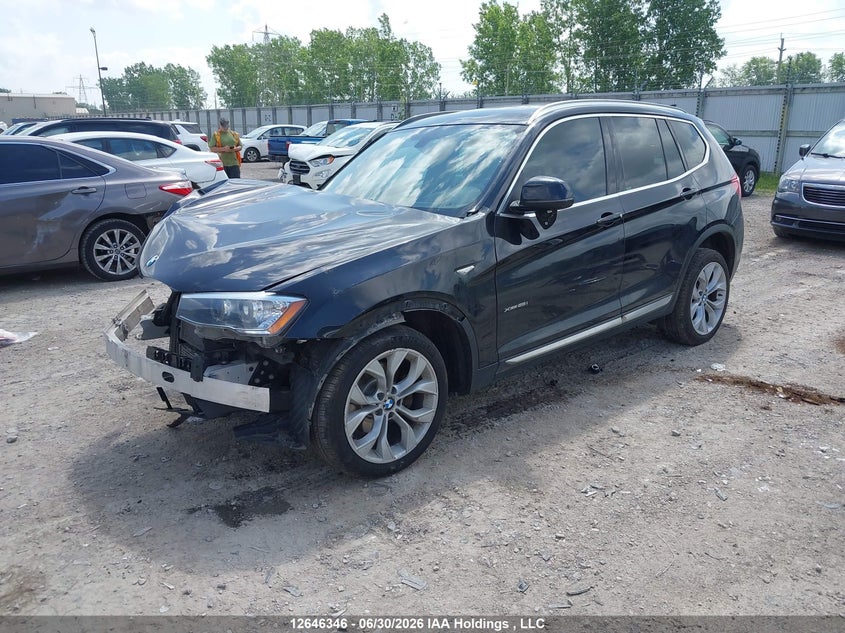 2016 BMW X3, Front, IAAI, VIN 5UXWX9C50G0D65579 — photo 2
