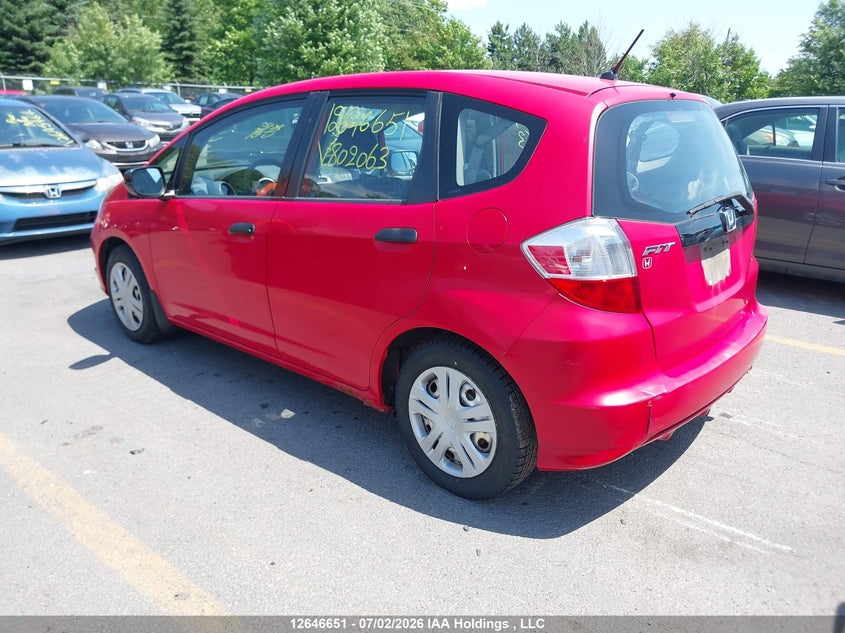 Vin: jhmge8g23bc802063, lot: 3048010, honda fit 20113