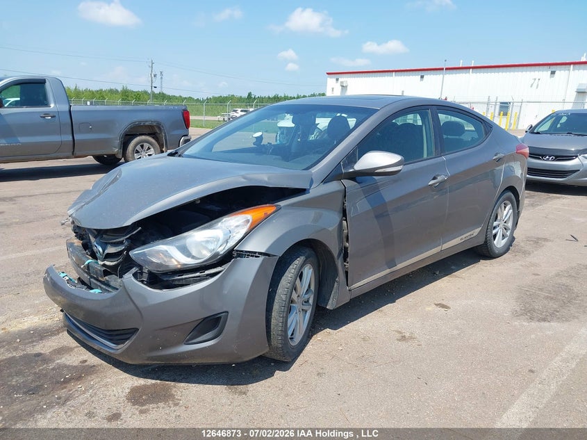 2012 Hyundai Elantra, Удар спереду, IAAI, VIN 5NPDH4AE6CH082562 — фото 2