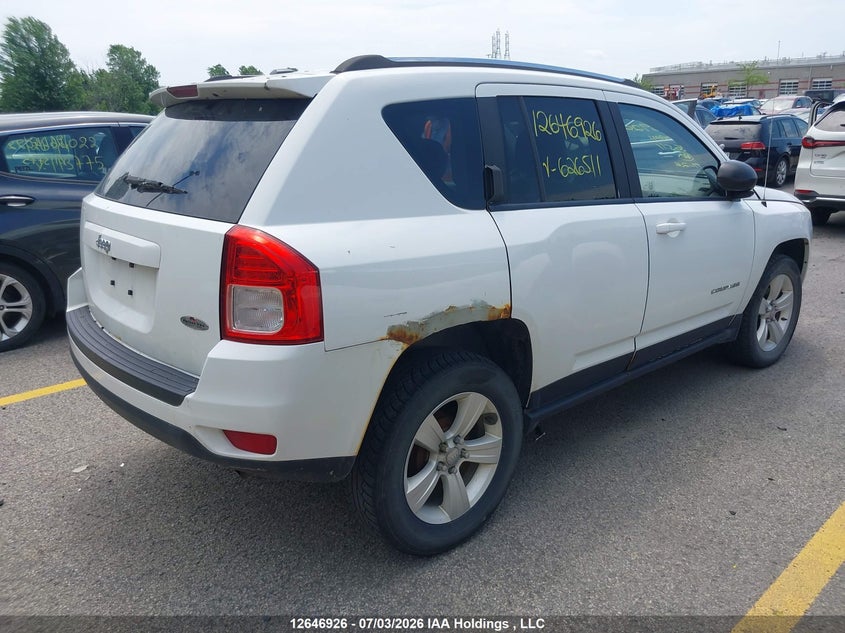 Vin: 1c4njcab6cd626511, lot: 3048303, jeep compass 20124