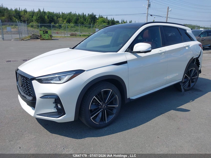 2025 Infiniti QX50, Left Rear, IAAI, VIN 3PCAJ5FB2SF112603 — photo 2