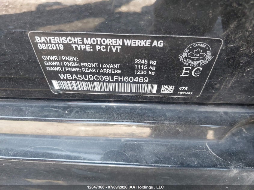 2020 BMW 3ER SEDAN 3.0L I-6 DI, DOHC, VVT, TURBO, 382HP