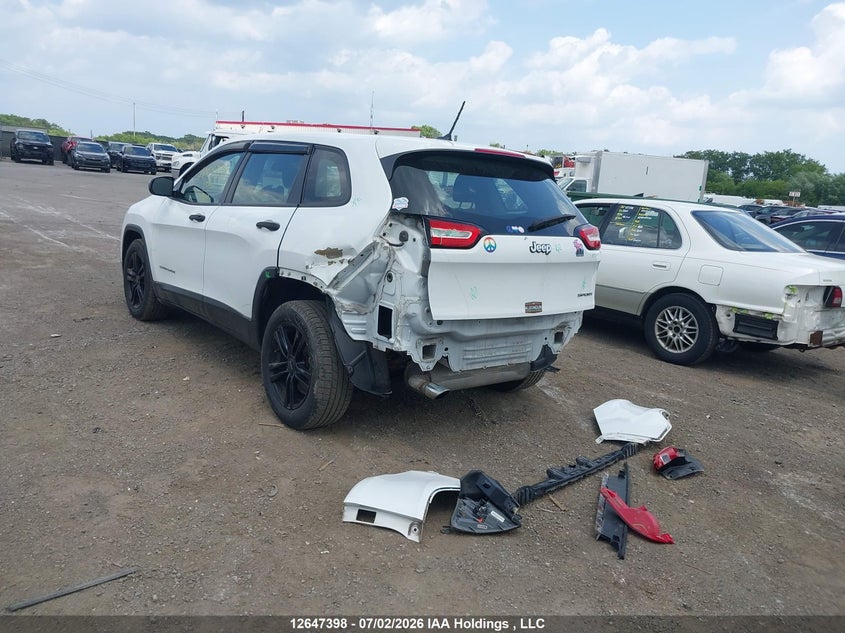 Vin: 1c4pjlab4fw742050, lot: 3048864, jeep cherokee sport 20153