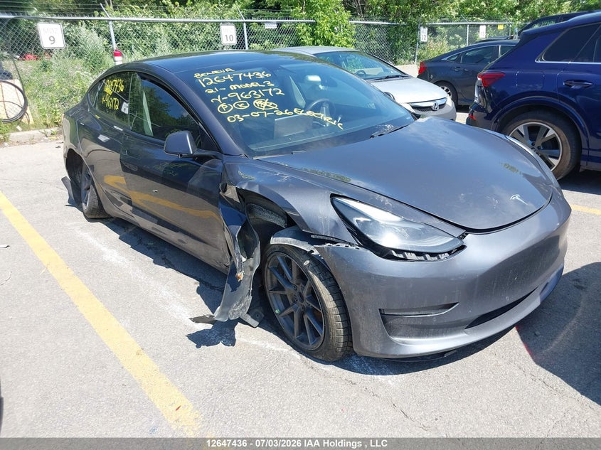 Vin: 5yj3e1ea2mf963172, lot: 3048902, tesla model 3 standard range/standard range plus 2021 img_1