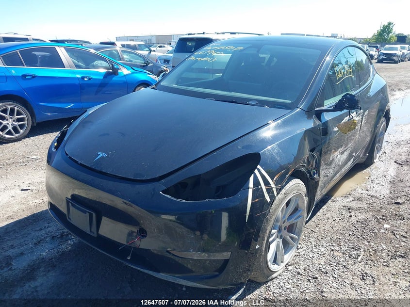 2024 Tesla Model Y, Левый бок, IAAI, VIN LRWYGDEF7RC661942 — фото 2